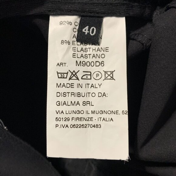Negri Firenze Women’s Italian Pants Trouser Size 4 US 40 EU Black Creased Leg - Picture 9 of 13